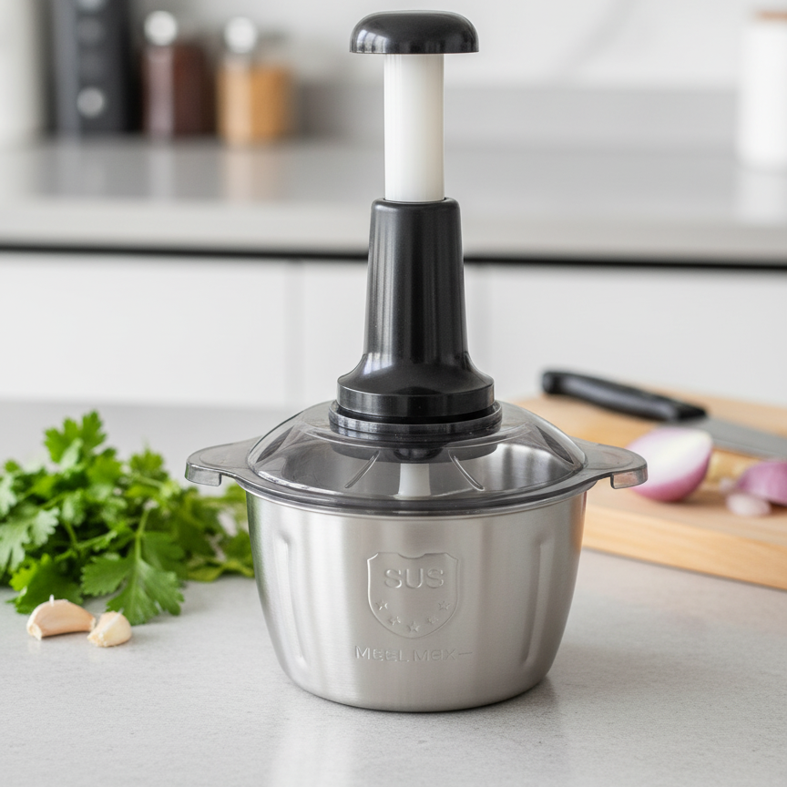 Stainless Steel Hand-Push Food Chopper