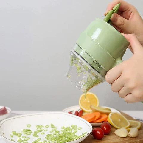 4-in-1 Rechargeable Vegetable Cutter & Chopper