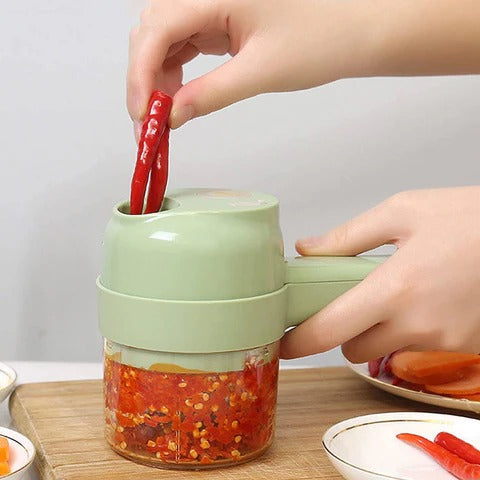 4-in-1 Rechargeable Vegetable Cutter & Chopper