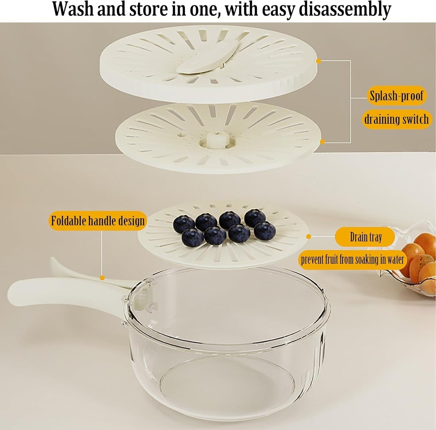 4-in-1 Fruit & Veggie Cleaning Basket